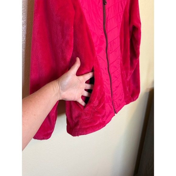 Mountain Hardwear Jacket Women M Pink Full Zip Fleece Quilted Panels Gorpcore‎ - Picture 5 of 9